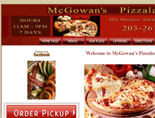 Tablet Screenshot of mcgowanspizzaland.com